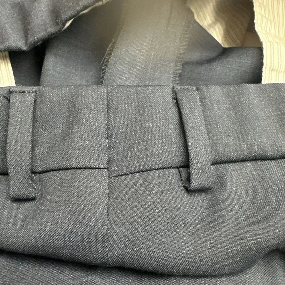 Ballin Dress Pants 100% Super 120s Wool Comfort-Eze Mens 40x27.5 Blue Flat Front